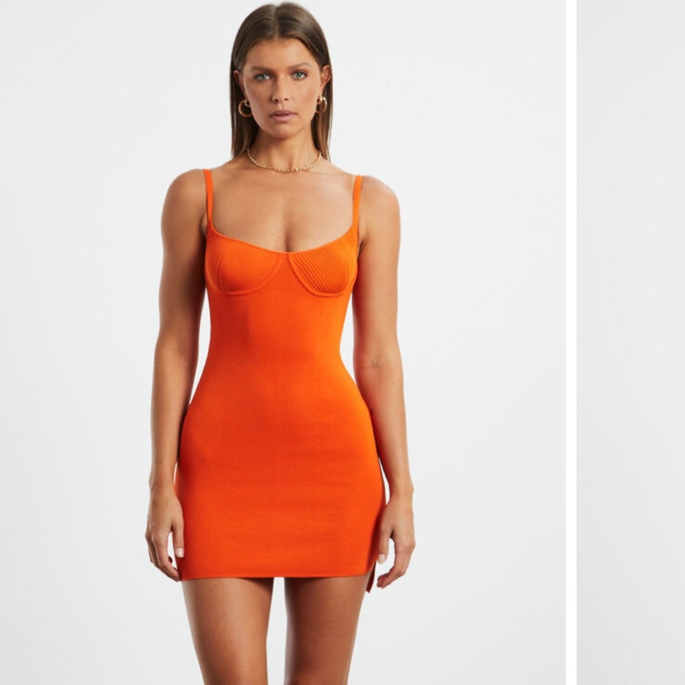 Sndys x Molly King Ribbed Mini Dress